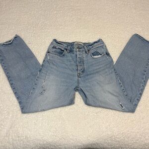 Abercrombie & Fitch Women Light Wash The Dad High Rise Jeans